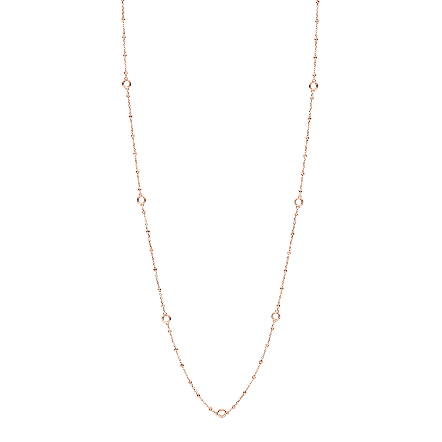 Rosato - Collana STORIE argento 925/1000 galvanica oro rosa, 7 ciambelline Ref. RZC051 - ROSATO
