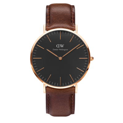 OROLOGIO DANIEL WELLINGTON - Classic Black Bristol Ros&egrave; 36 mm Ref. DW00100137 - DANIEL WELLINGTON