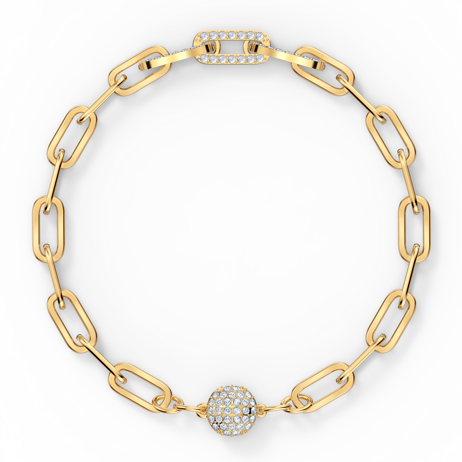 Swarovski - Braccialetto The Elements, Bianco, Placcato color oro Ref. 5572652 - SWAROVSKI