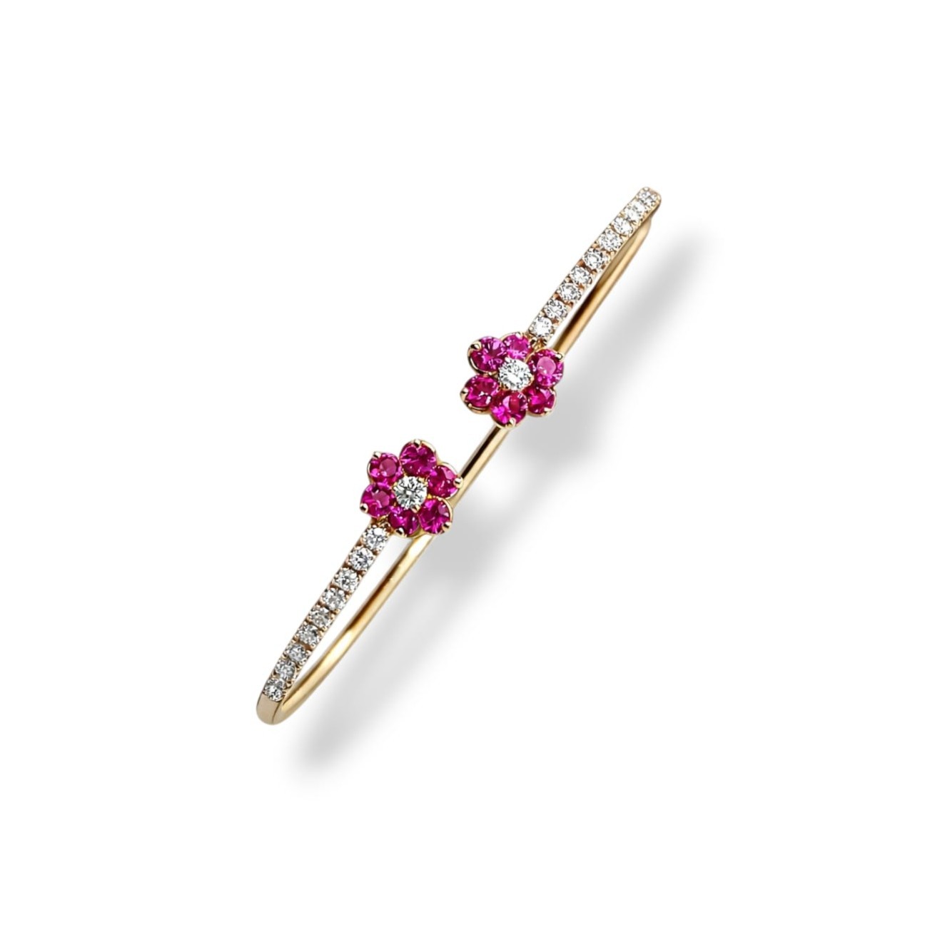 Leo Pizzo - Bracciale in Oro Rosa, Zaffiri rosa e Diamanti naturali Ref. 987296 - LEOPIZZO