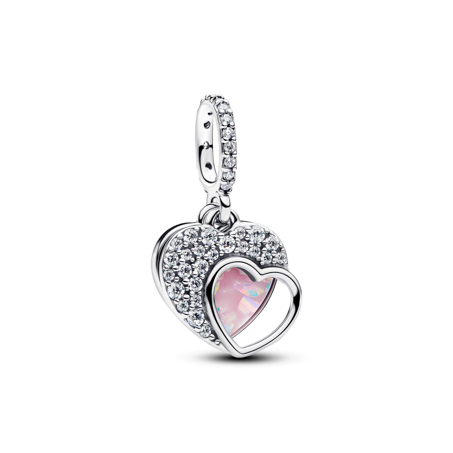 Pandora - Charms Pendente Doppio Cuore Mamma Sei Bellissima Ref. 794456C01 - PANDORA