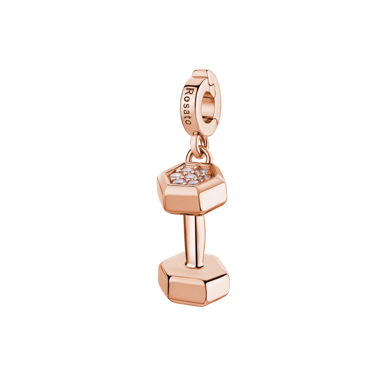 Rosato - Charm STORIE argento 925/1000, galvanica oro rosa, a forma di pesetto Ref. RZ268 - ROSATO