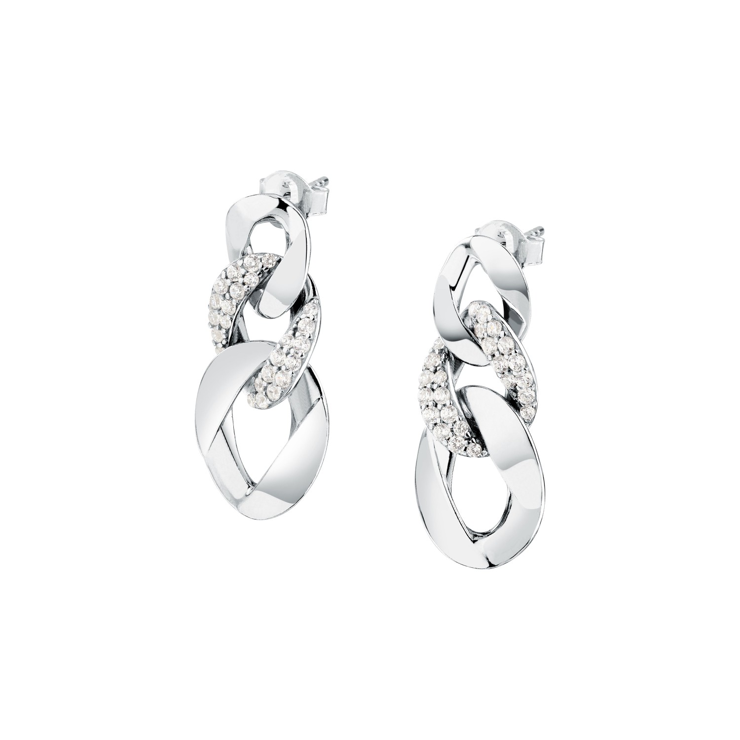 Orecchini Morellato Trame in argento 925, con zirconi - SAAG08 - MORELLATO