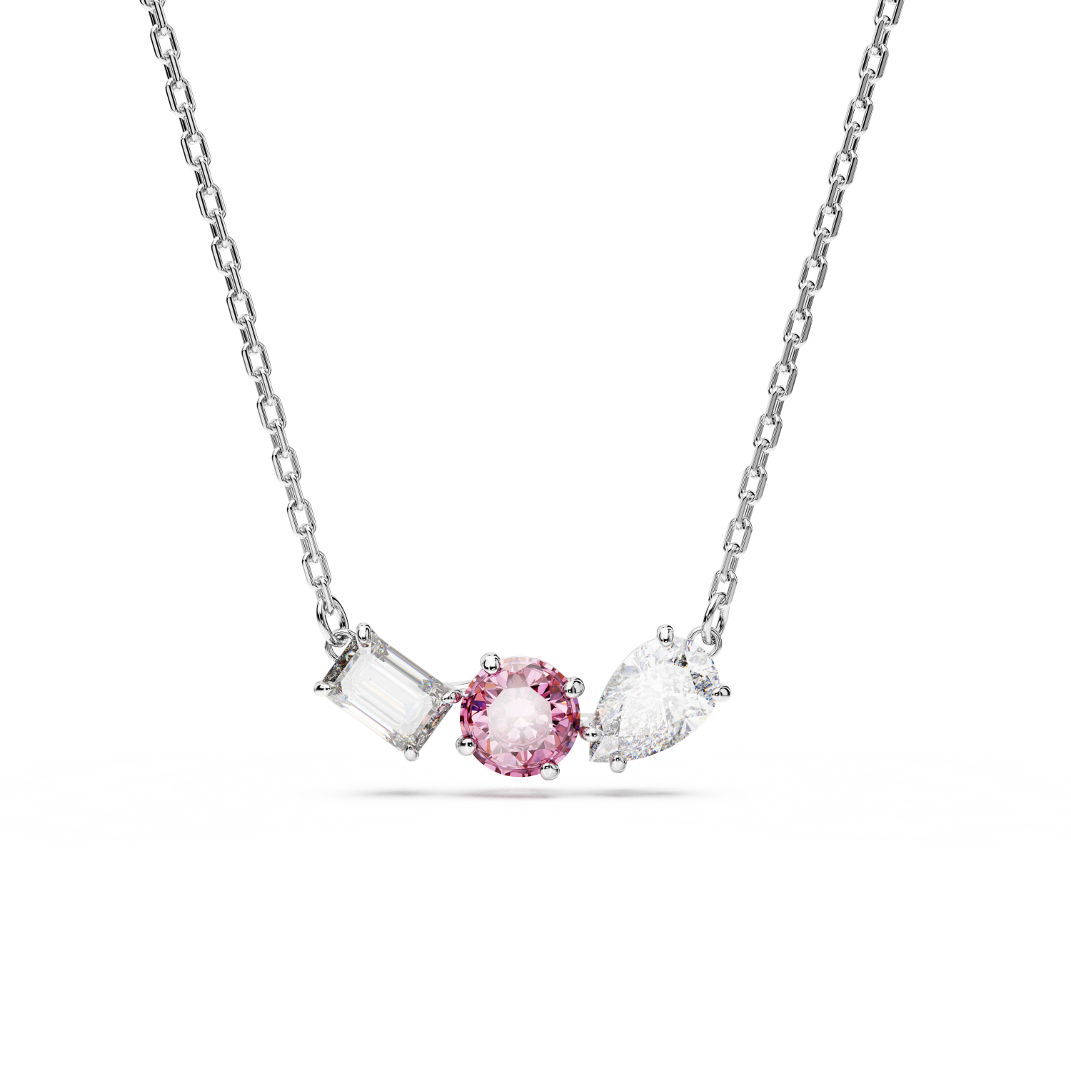 Swarovski - Pendente Mesmera, Taglio misto, Rosa, Placcato rodio Ref. 5668275 - SWAROVSKI