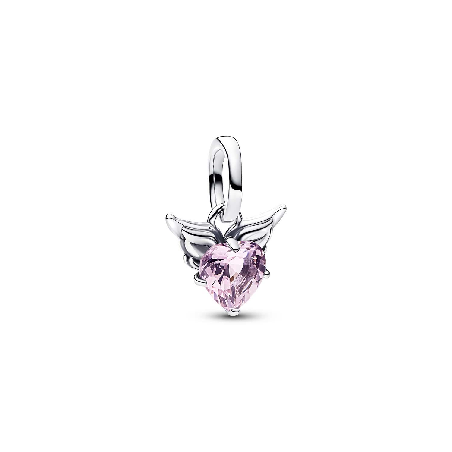 Pandora - Mini Pendente Winged Heart Rosa Pandora ME Ref. 793626C02 - PANDORA