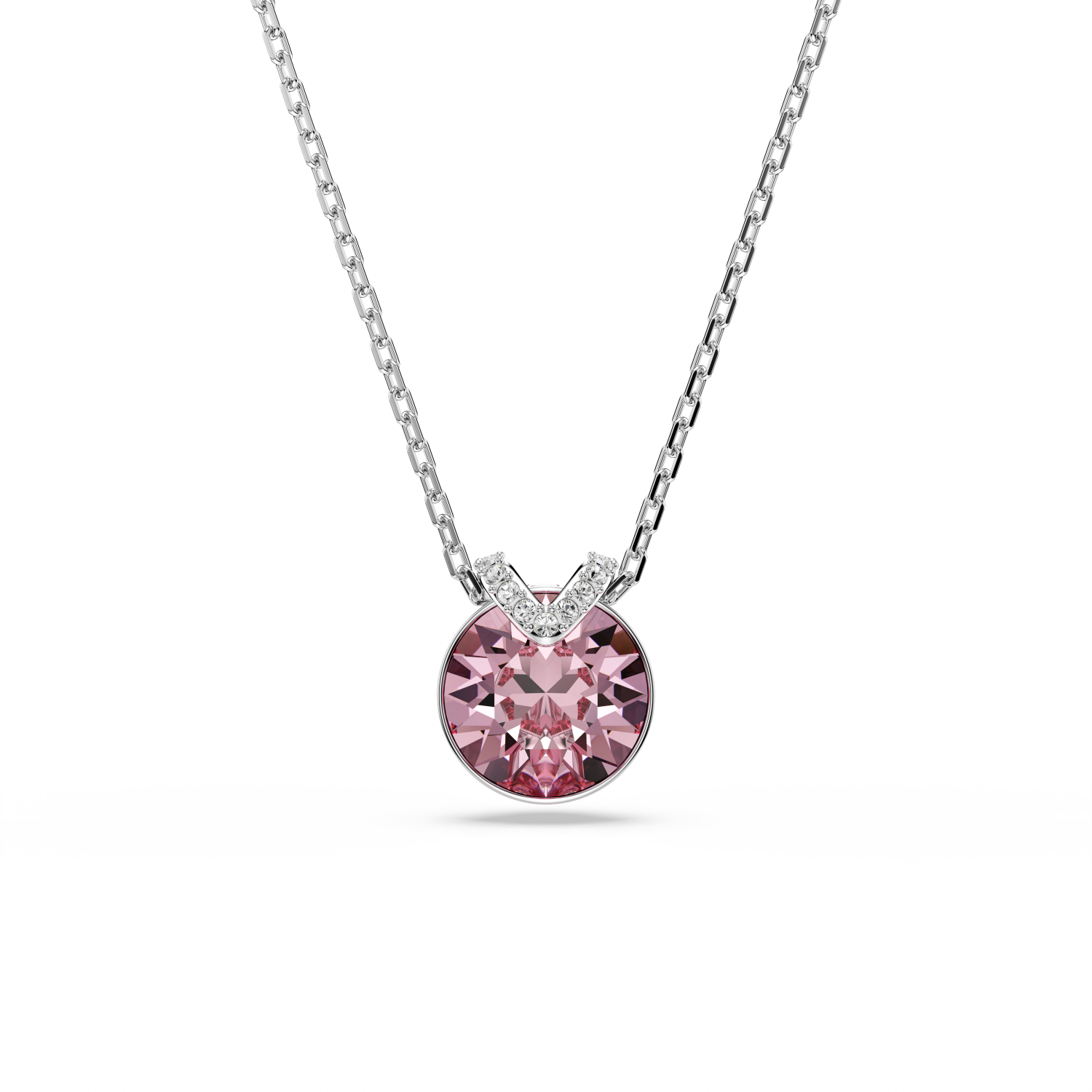 Swarovski - Pendente Bella V, Taglio Round, Rosa, Placcato rodio Ref. 5734230 - SWAROVSKI