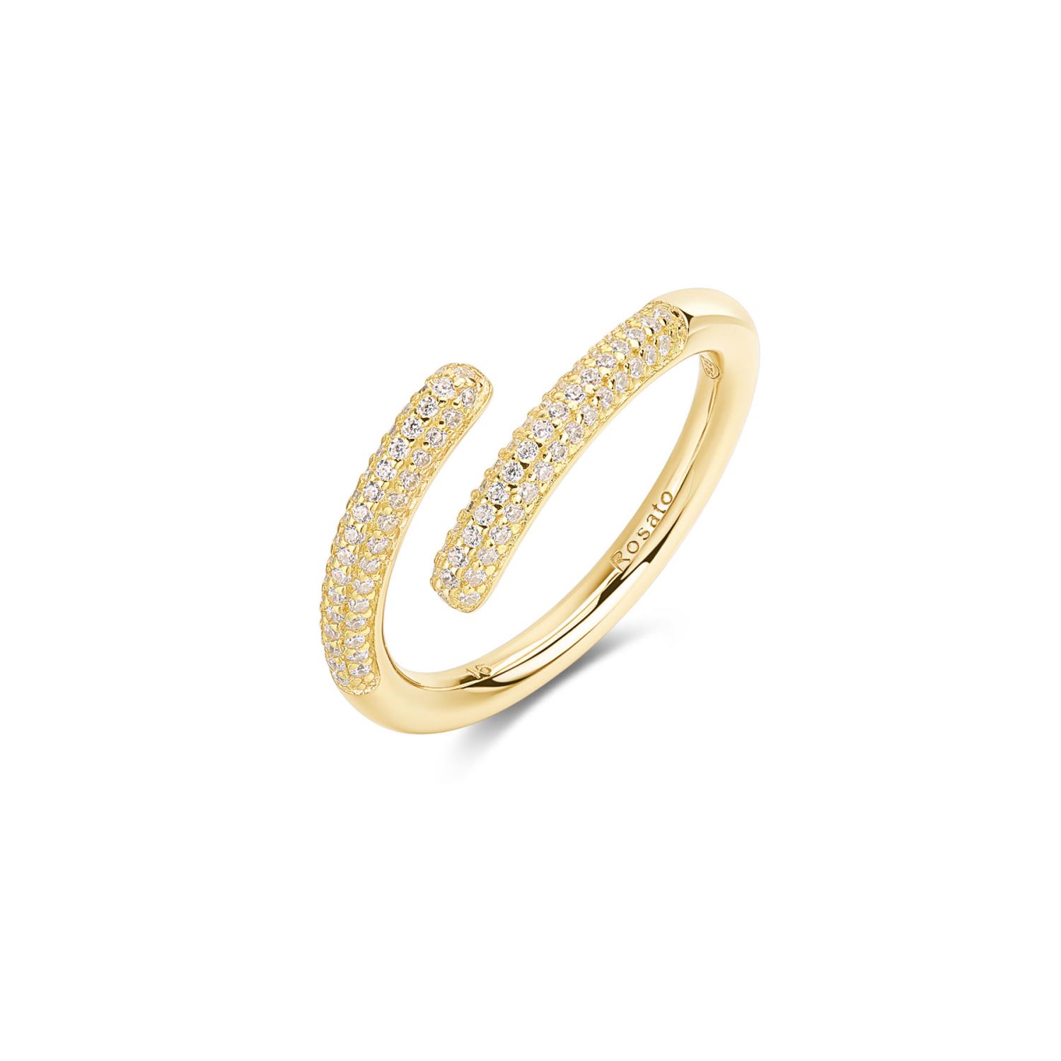 Rosato - Anello 16 BIANCA argento 925/1000 galvanica oro gi Ref. RZBI82C - ROSATO