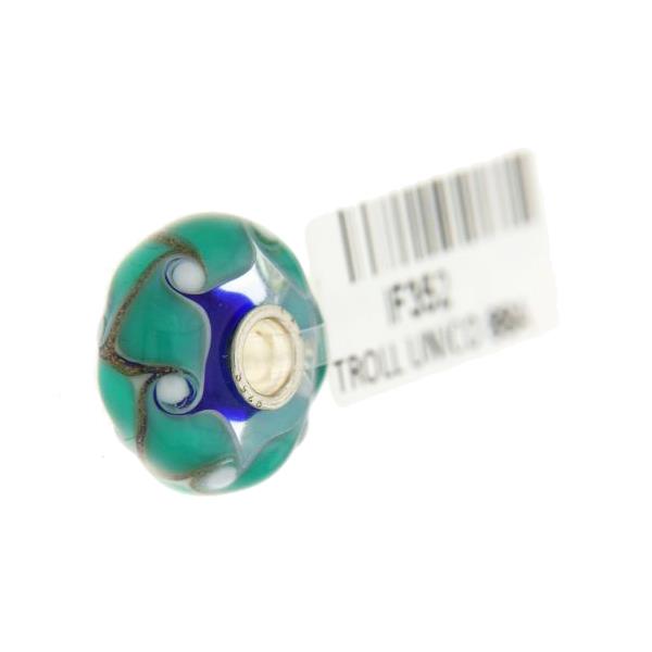 Trollbeads Unico in Vetro - OOAK Original Trollbeads Onde e vortici Rif. UNICO 88A - TROLLBEADS