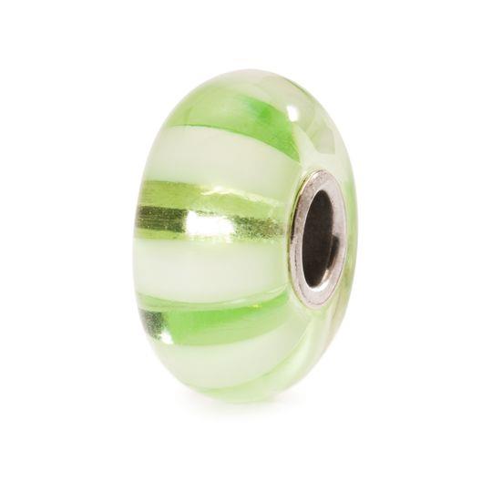 Trollbeads Ritirato - Original Trollbeads Strisce Verde Limone Ref. TGLBE-10246 - TROLLBEADS