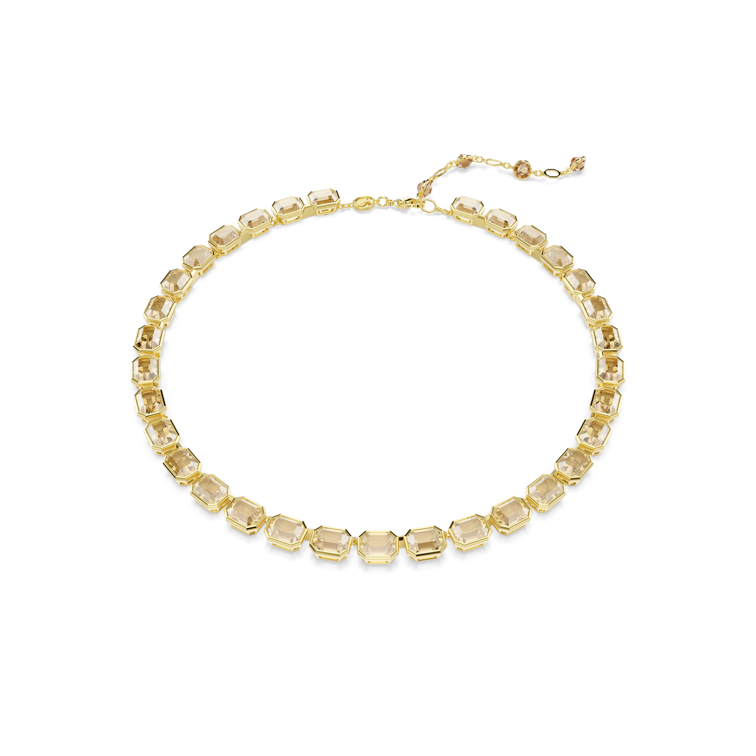 Swarovski - Collana Millenia, Taglio ottagonale, Giallo, Placcato color oro Ref. 5718674 - SWAROVSKI