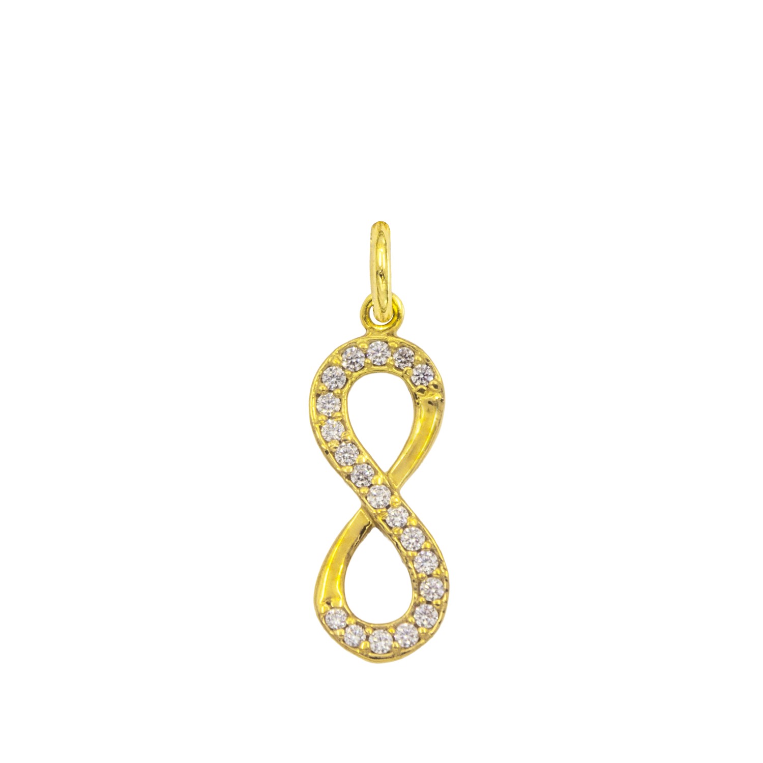 Charm Infinito in Oro 9 Kt e Zirconi  Ref. A0294G9 - FACCO
