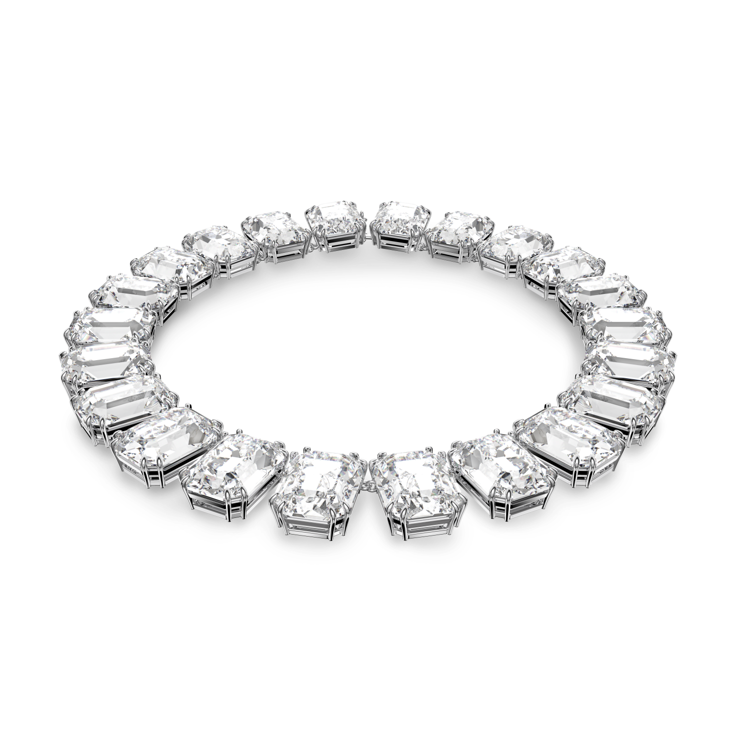 Swarovski - Collana Millenia, Taglio ottagonale, Bianco, Placcato rodio Ref. 5599149 - SWAROVSKI
