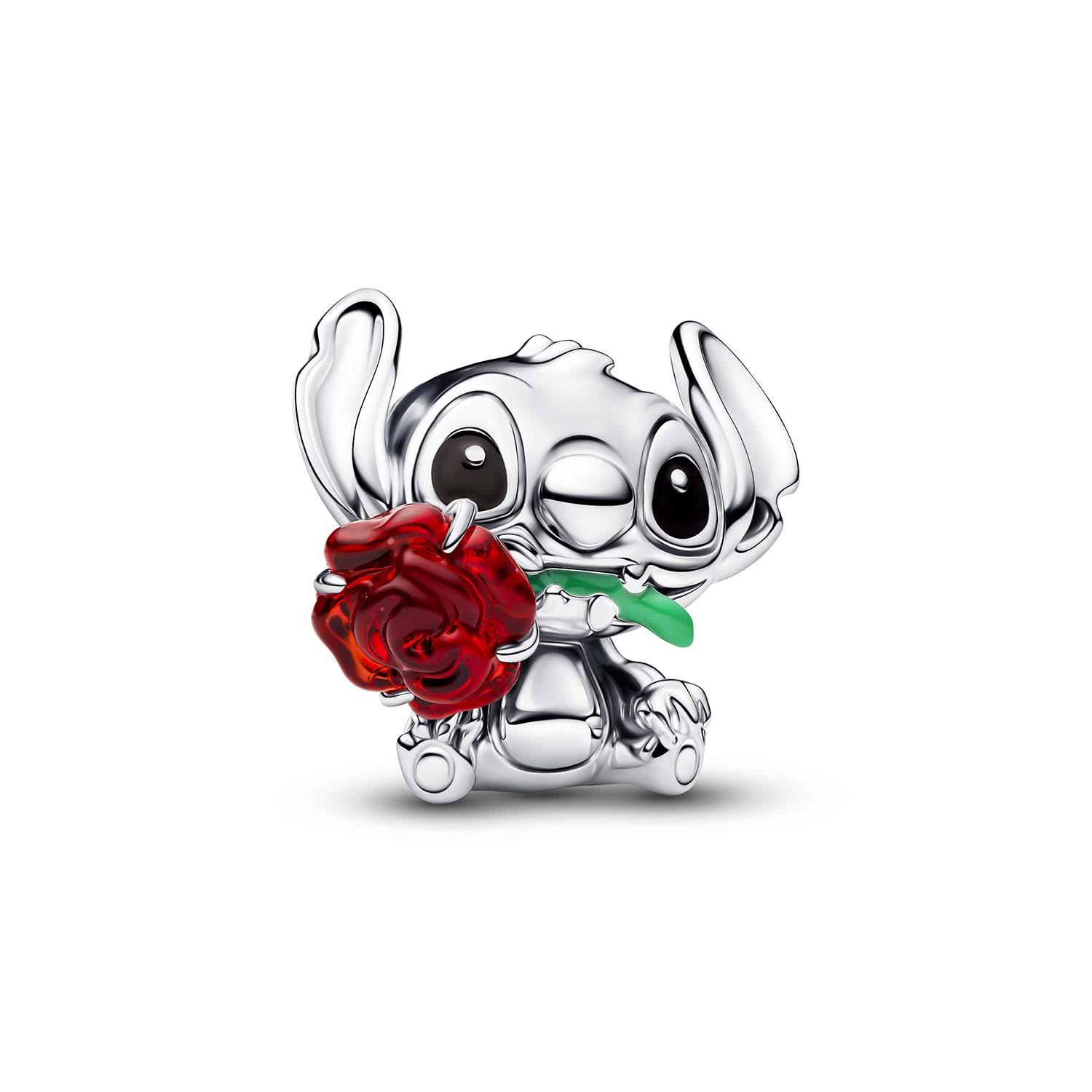 Pandora - Charm Disney, Lilo & Stitch, Stitch con la rosa Ref. 794378C01 - PANDORA