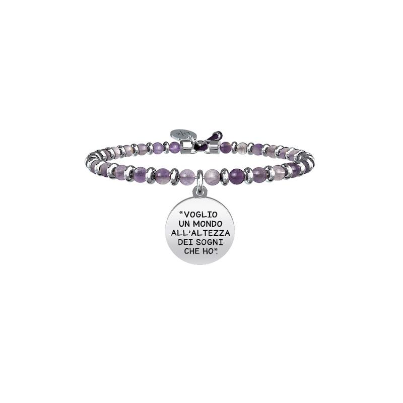 Gioielli Kidult - Bracciale ametista e acciaio 316L Ref. 731578 - KIDULT