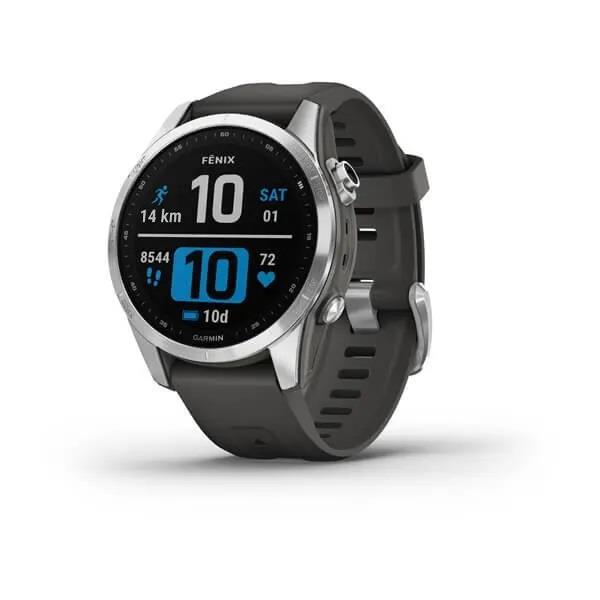 Orologio Garmin Fēnix&reg; 7S &ndash; Standard Edition Silver con cinturino Graphite Ref. 010-02539-01 - GARMIN