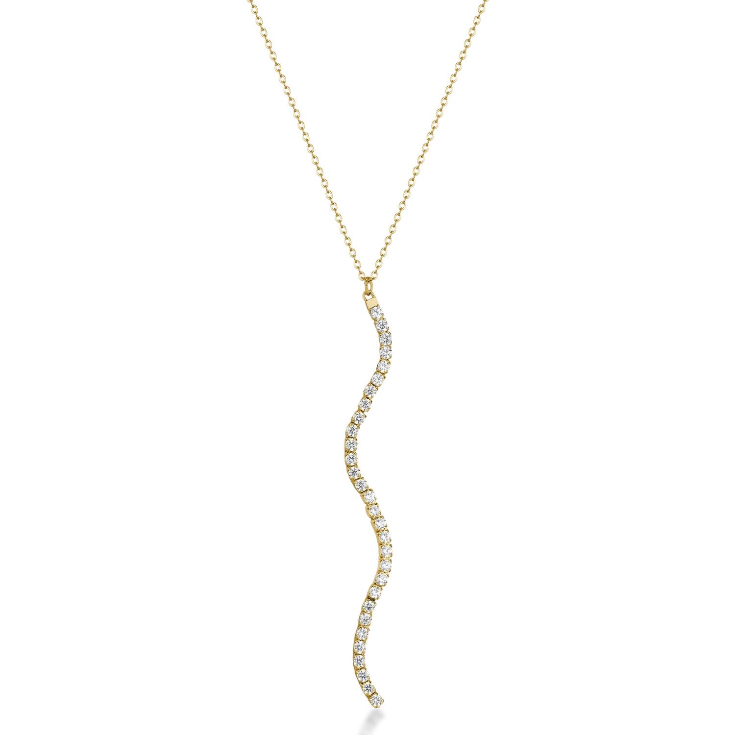 Brosway - Collana DESIDERI in acciaio 316L, finitura pvd colore oro, con pendente a S e cubic zirconia white Ref. BEIN028 - BROSWAY