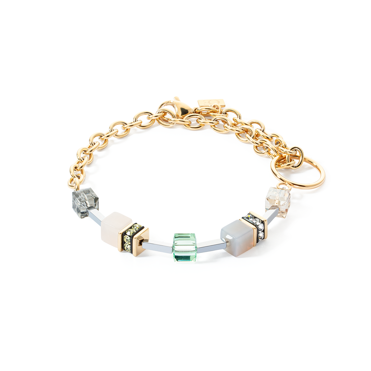 Coeur De Lion - Bracciale GeoCUBE&reg; Iconic Boho oro-multicolore Ref. 3042/30-1576 - CDL