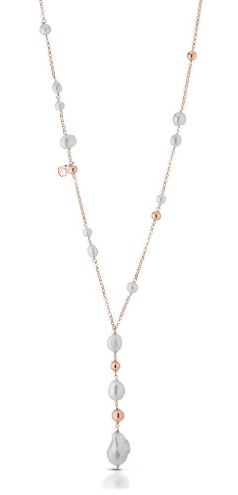 Le Lune Gioielli - Collana in Argento rosa e Perle Ref. LGNK225 - LE LUNE
