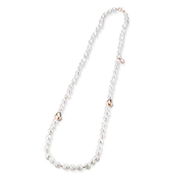 LE LUNE - Collana con perle FW, AG925 rosa - Ref. LGNK31.5 - LE LUNE