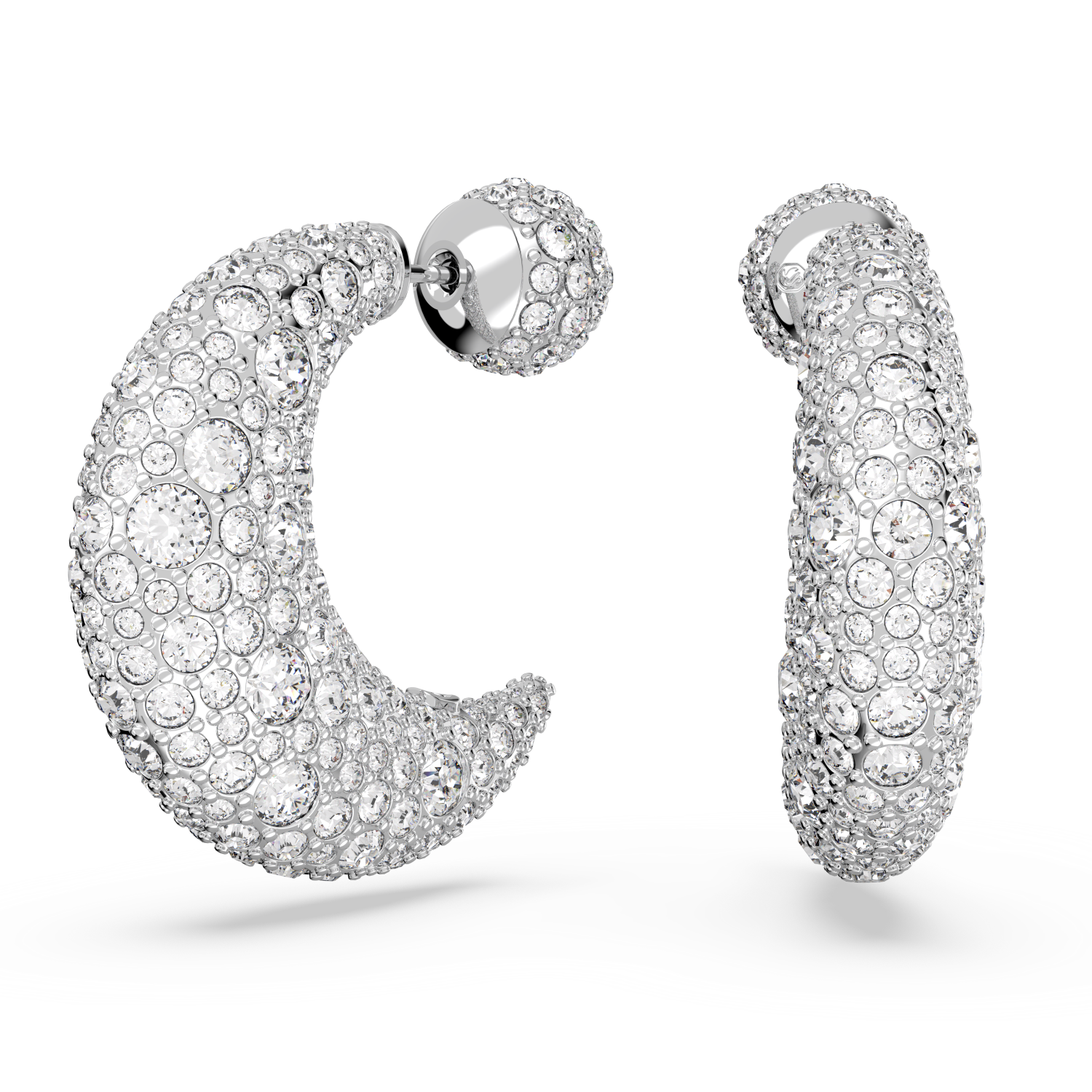 Swarovski - Orecchini pendenti Luna, Luna, Bianchi, Placcato rodio Ref. 5666179 - SWAROVSKI