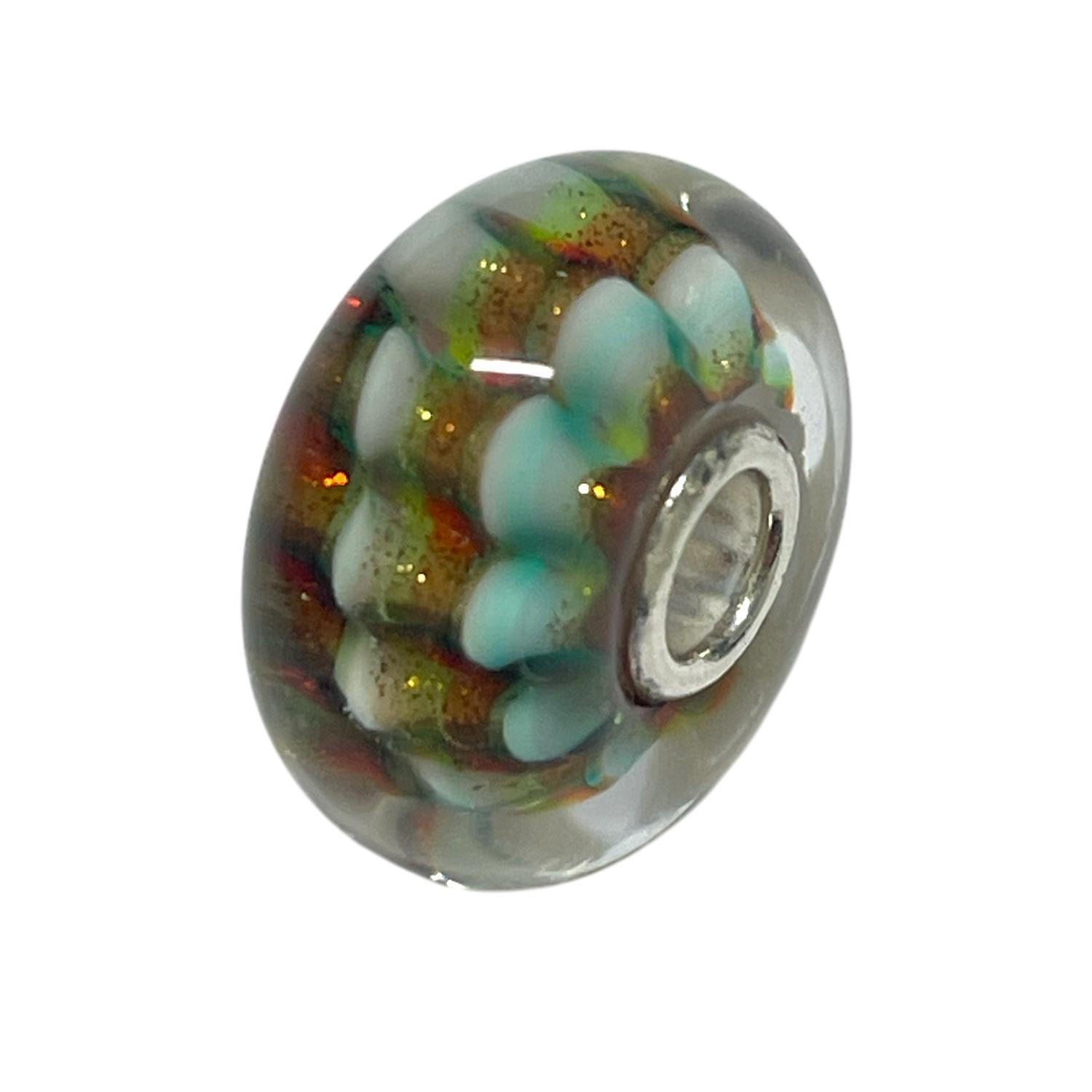 Trollbeads Unico in Vetro Multicolor e oro - TROLLBEADS
