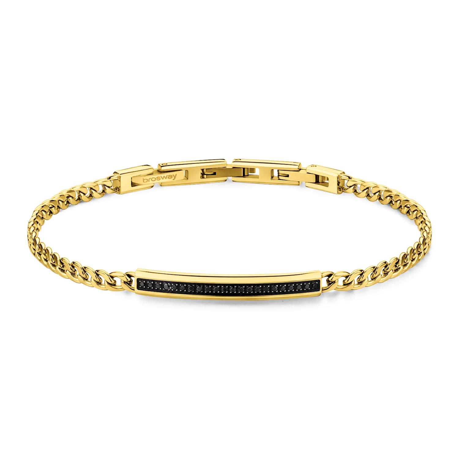 Brosway - Bracciale INK in acciaio e pvd oro e cubic zirconia black Ref. BIK118 - BROSWAY