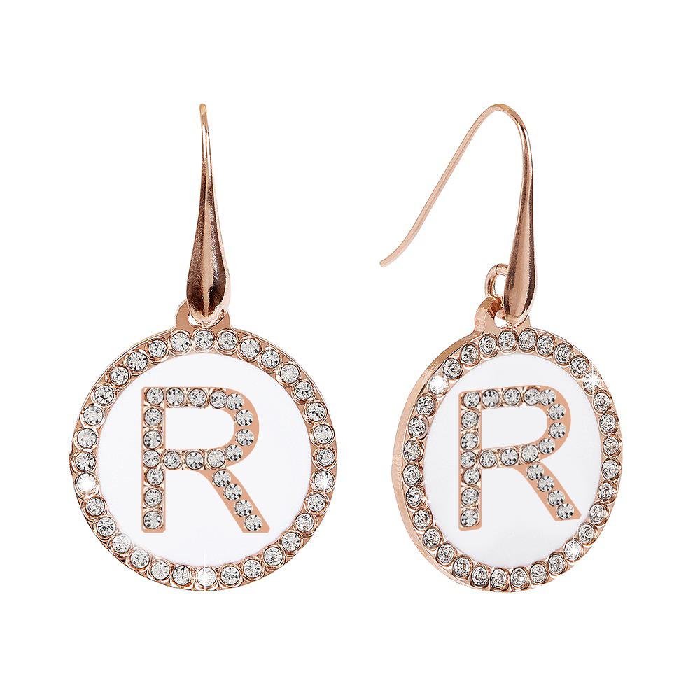 Orecchini Dvccio - Lettera R collezione My Letters Ref. ZXIMO1046/2C/W-K - DUCCIO