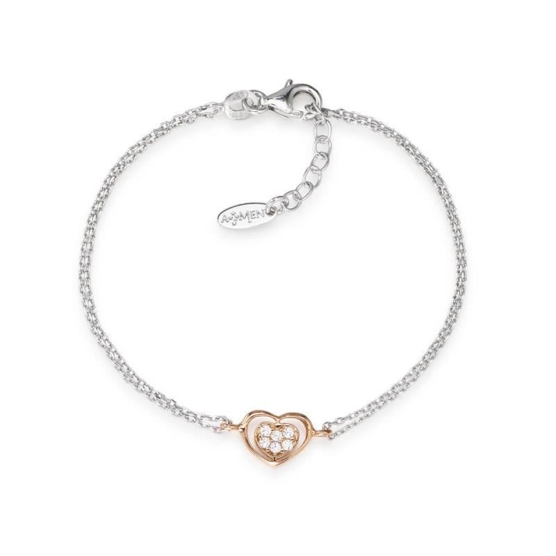Bracciale Amen - Cuore con Zirconi Ref. BR2HBR - AMEN