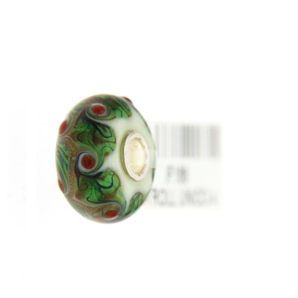 Trollbeads Unico in Vetro - OOAK Original Trollbeads  verde con venature Rif. UNICO 4 - TROLLBEADS