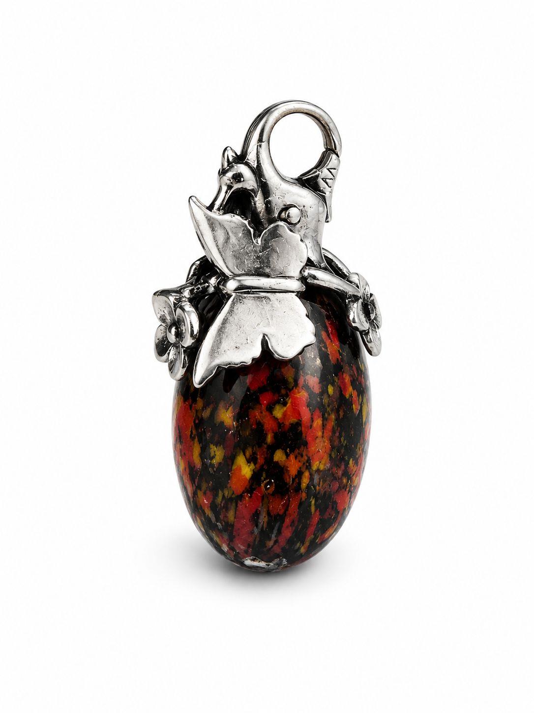 Trollbeads Speciali Pendente Primavera in Fiore Sfaccettato nero arancione - TROLLBEADS