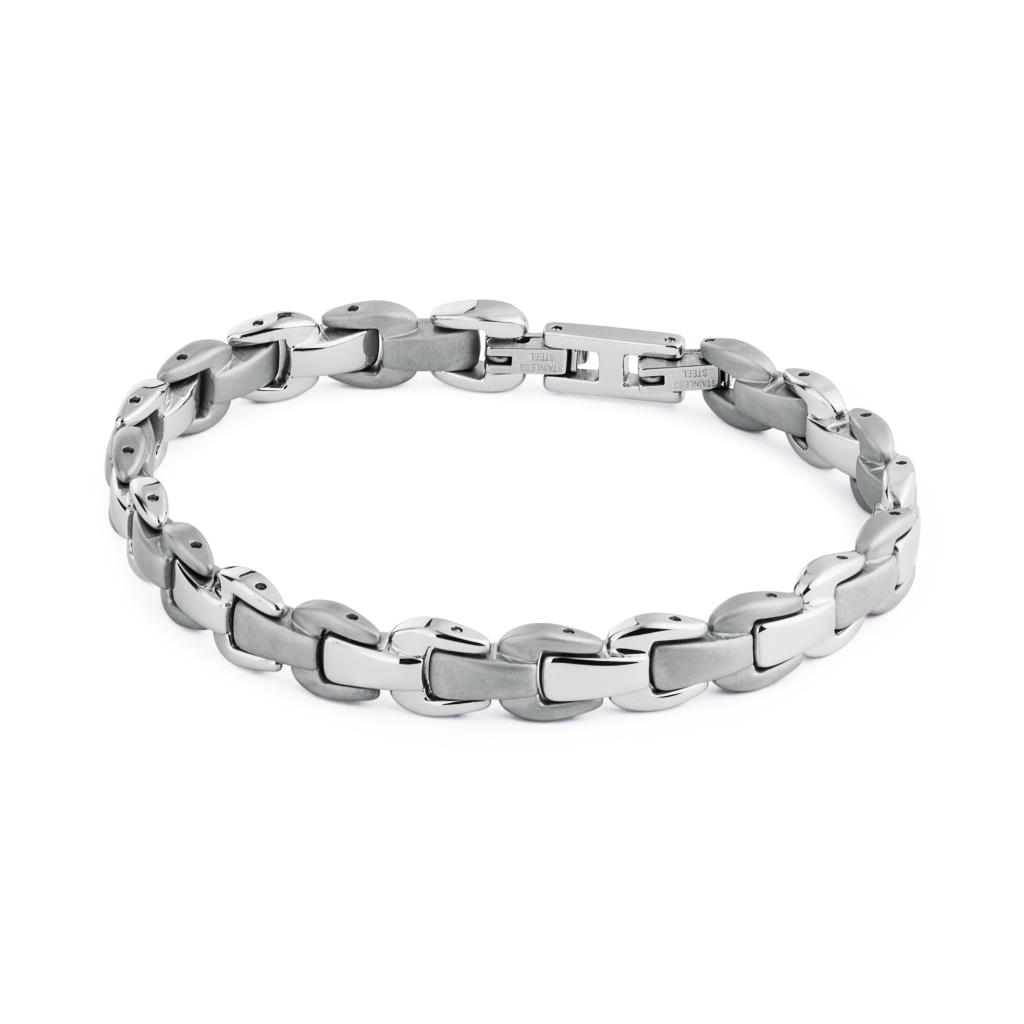Bracciale BROSWAY - DIAPASON in acciaio lucido e satinato Ref. BDP12 - BROSWAY