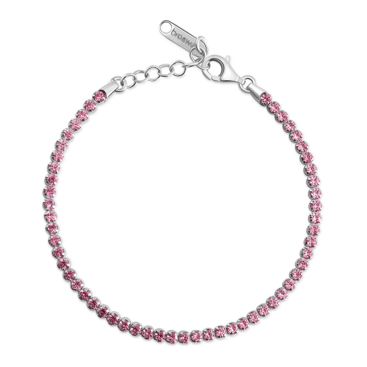 Brosway  - Bracciale tennis FANCY in argento 925/1000 rodiato e cubic zirconia color vintage rose Ref. FTP21 - BROSWAY