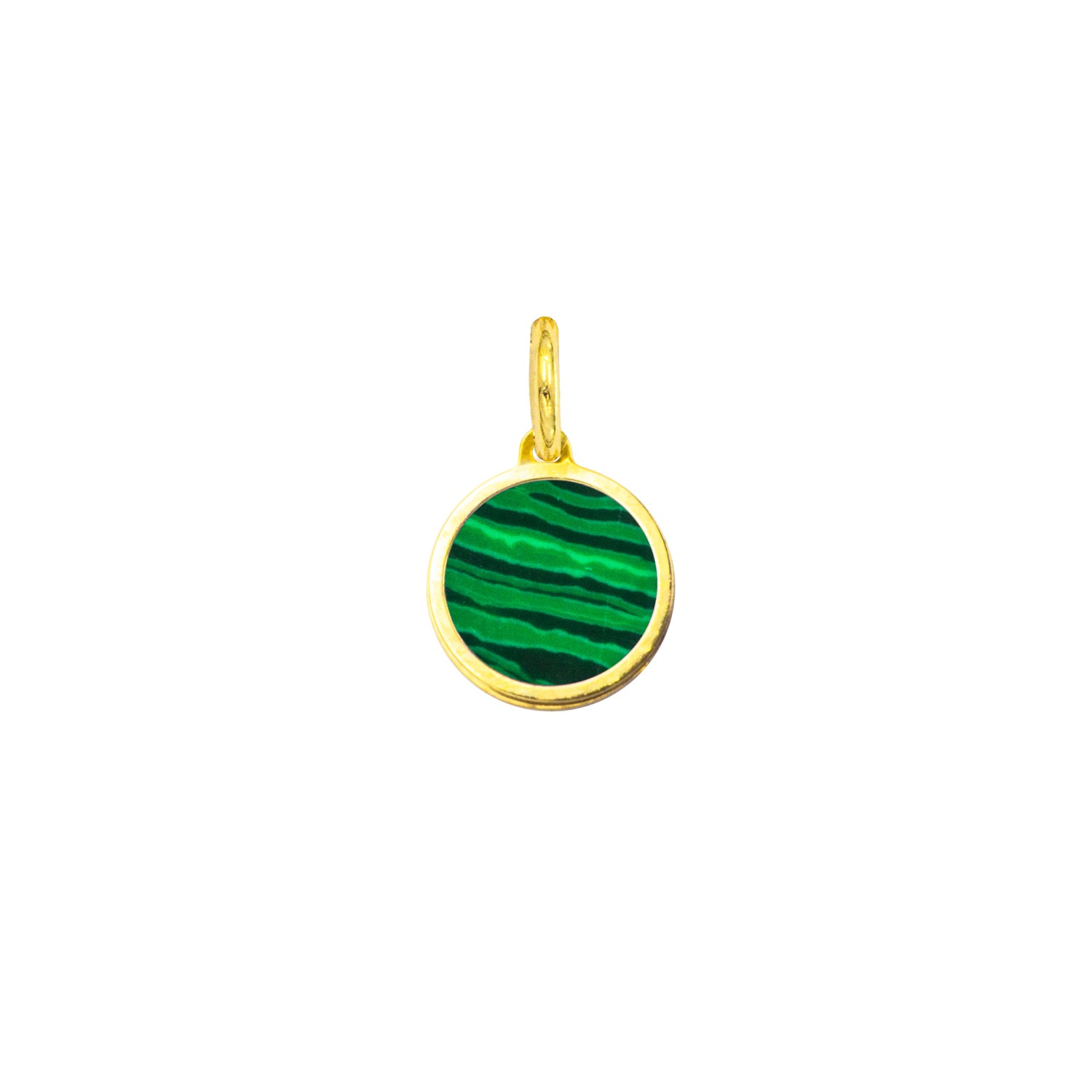 Charm Cerchio in Oro 9 Kt e Malachite  Ref. A0365G9 - FACCO