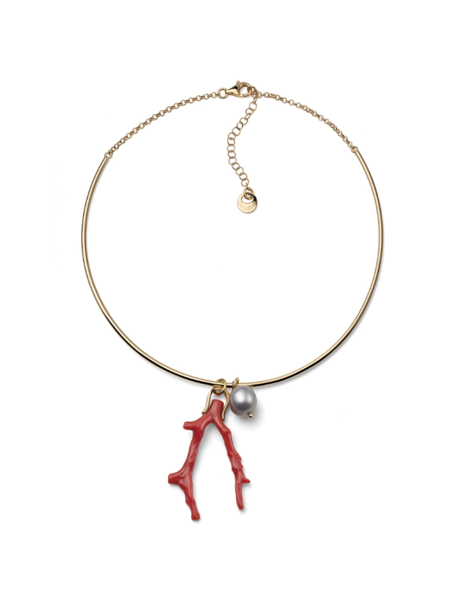 UNOAERRE - Collana rigida Legami charm perla e corallo Ref. 6720 - UNOAERRE