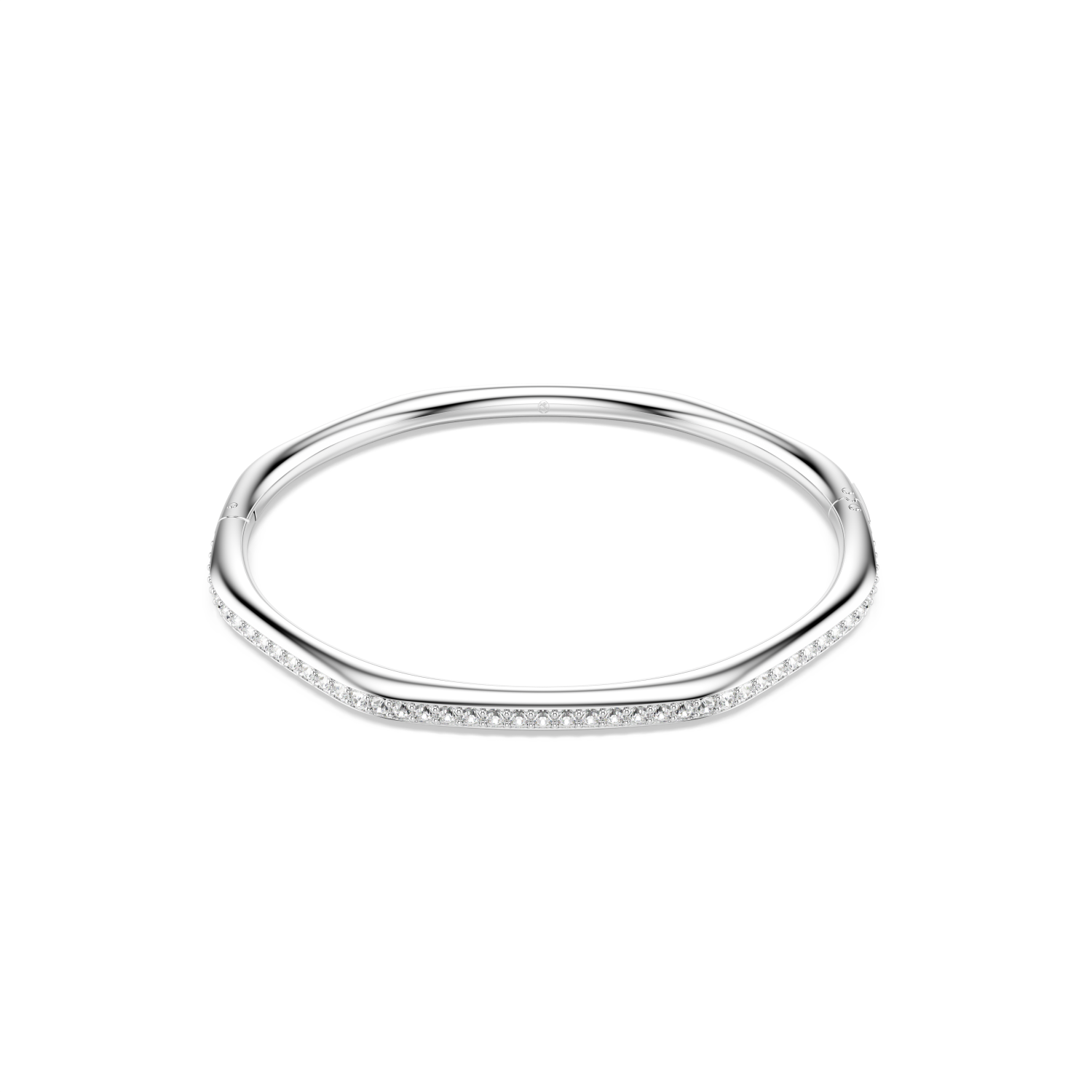 Swarovski - Bracciale rigido Dextera, Forma ottagonale, Taglio Round, Bianco, Placcato rodio Ref. 5725223 - SWAROVSKI