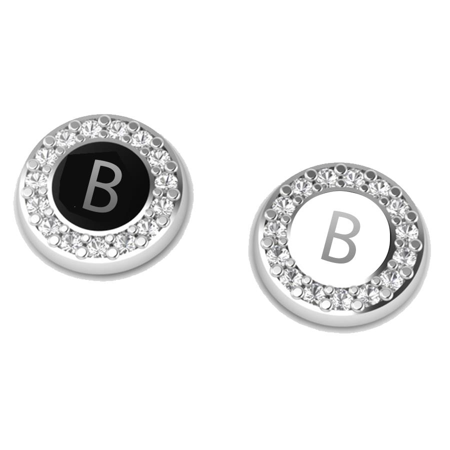 Orecchini Dvccio - Lettera B collezione Black Swan Ref. ZXODAB/W-B - DUCCIO