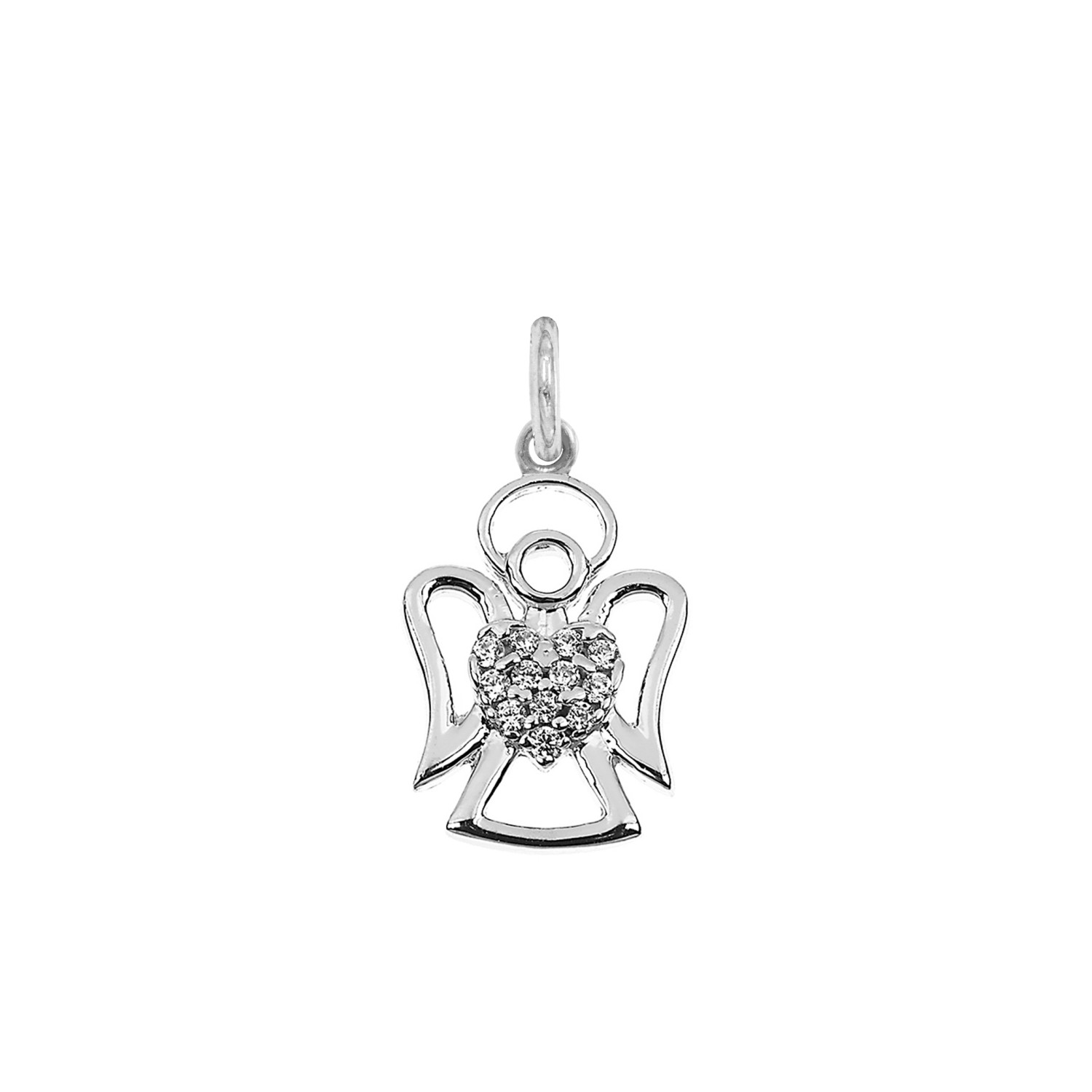 Charm Angelo in Oro 9 Kt e Zirconi  Ref. A0146B9 - FACCO