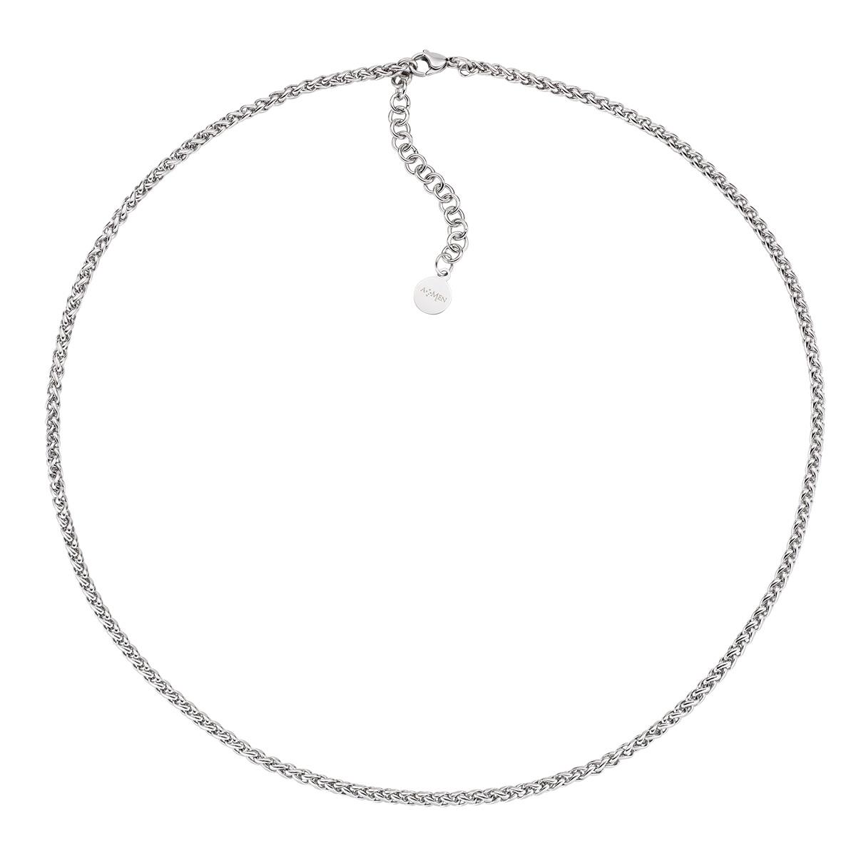 Collana catena Intrecci in Acciaio - Amen Collection Ref. ACCL250S - AMEN