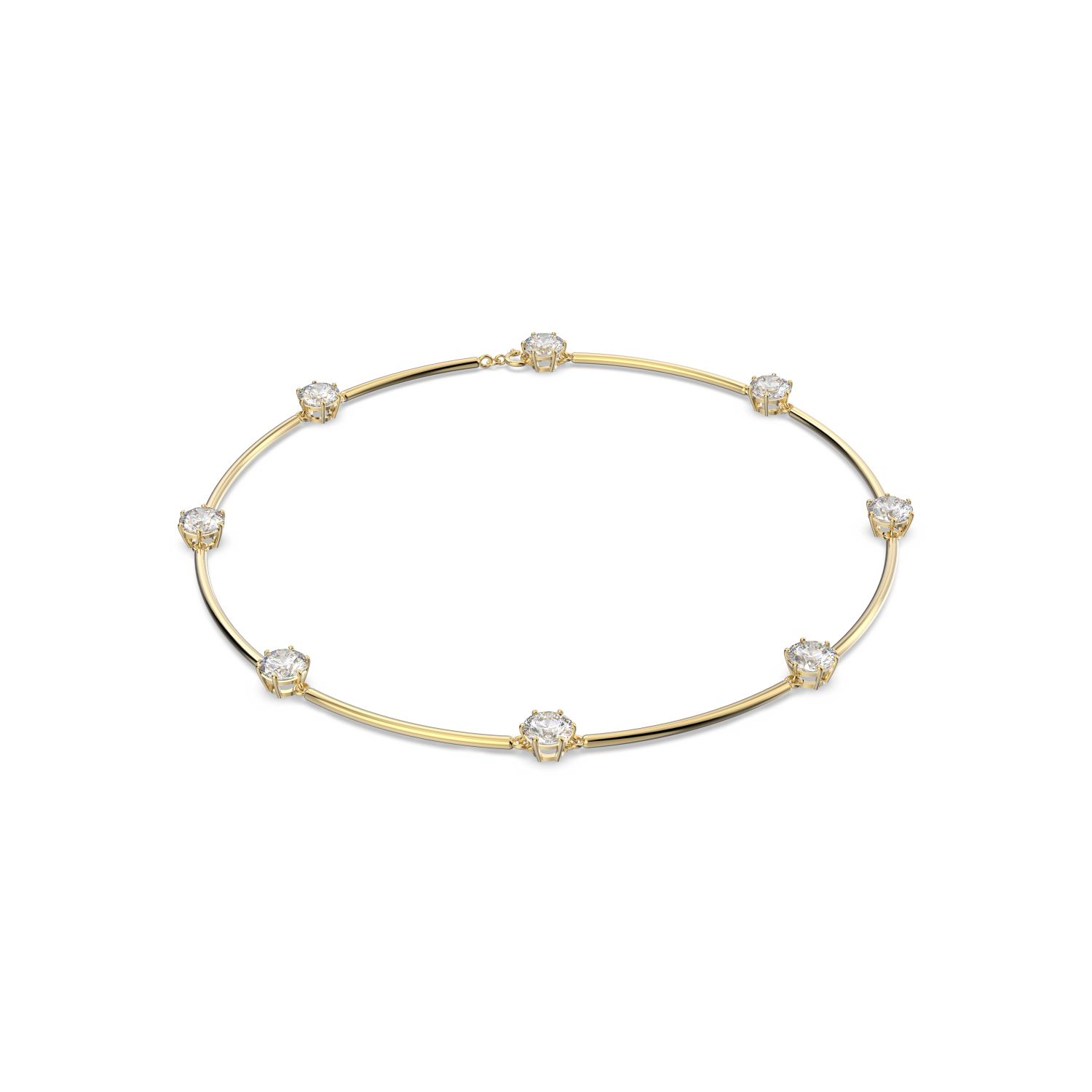 Swarovski - Girocollo Constella, Taglio tondo, Bianco, Placcato in tono oro lucido Ref. 5622720 - SWAROVSKI