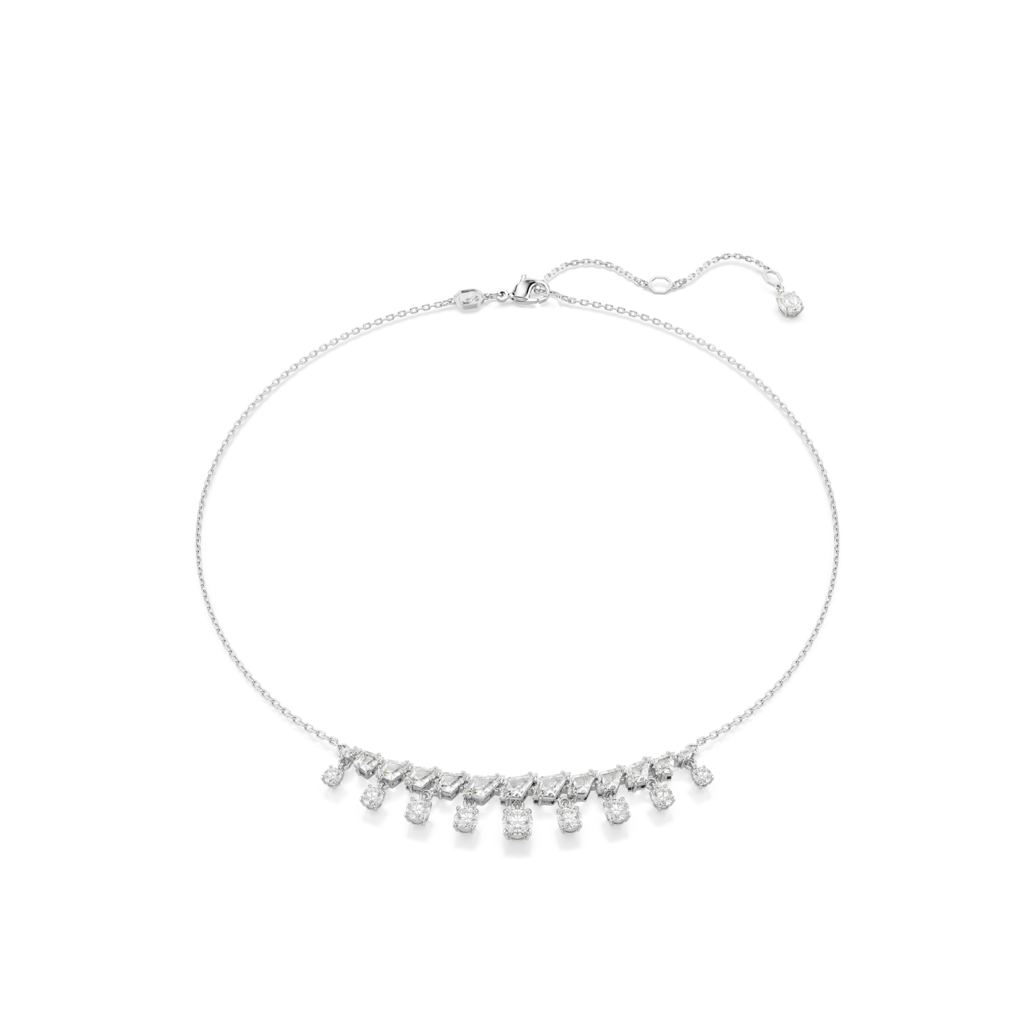 Swarovski - Collana Idyllia, Taglio misto, Fiocco Di Neve, Bianca, Placcato rodio Ref. 5692637 - SWAROVSKI