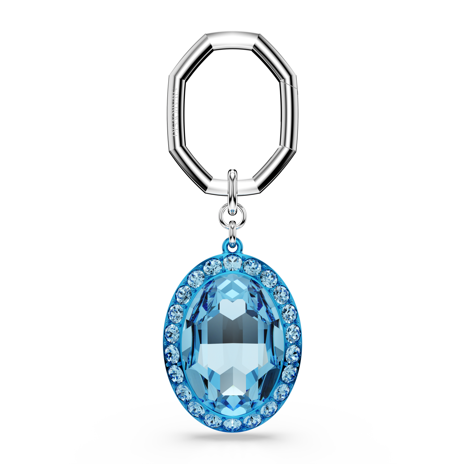 Swarovski - Portachiavi, Taglio Oval, Blu, Mix di finiture Ref. 5666644 - SWAROVSKI