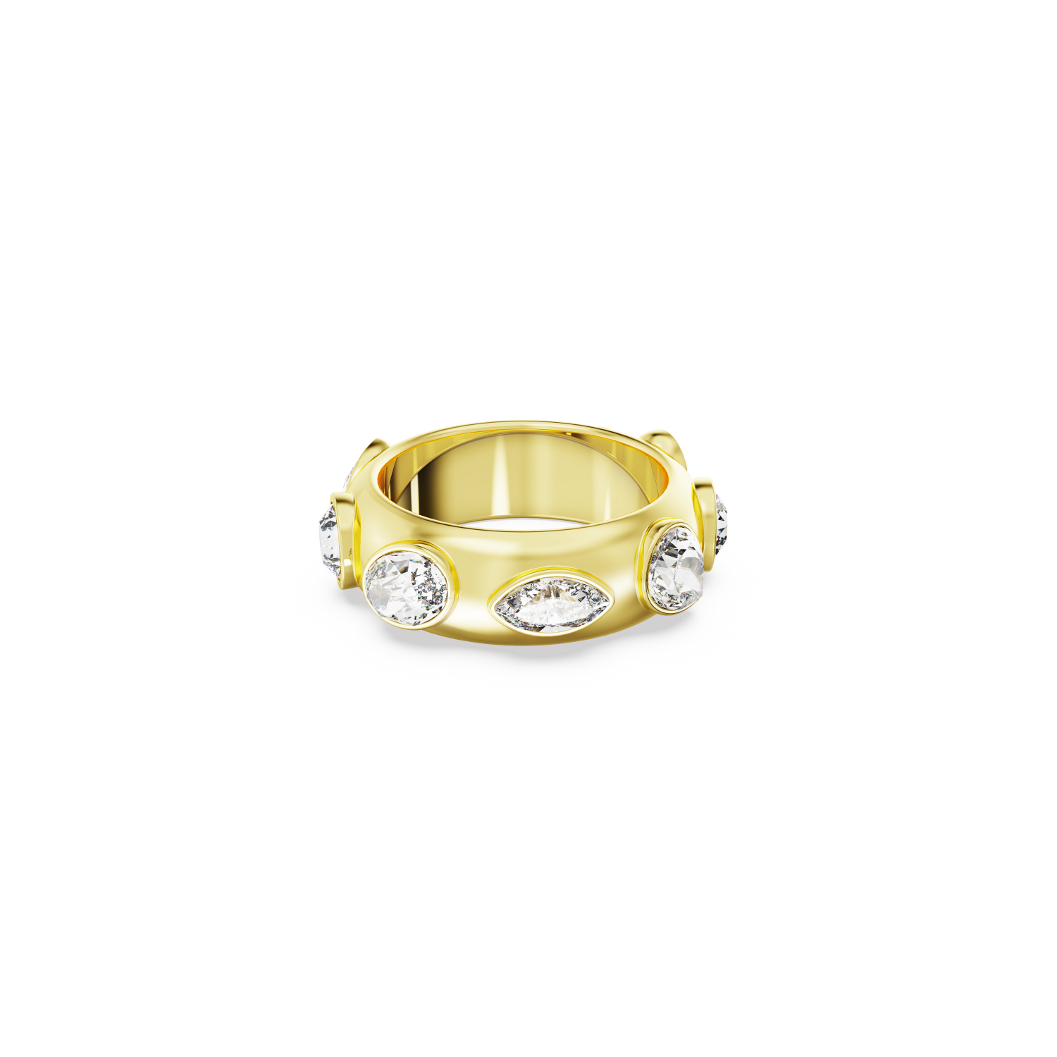 Swarovski - Anello Dextera, Taglio misto, Bianco, Placcato color oro Ref. 5665486 - SWAROVSKI