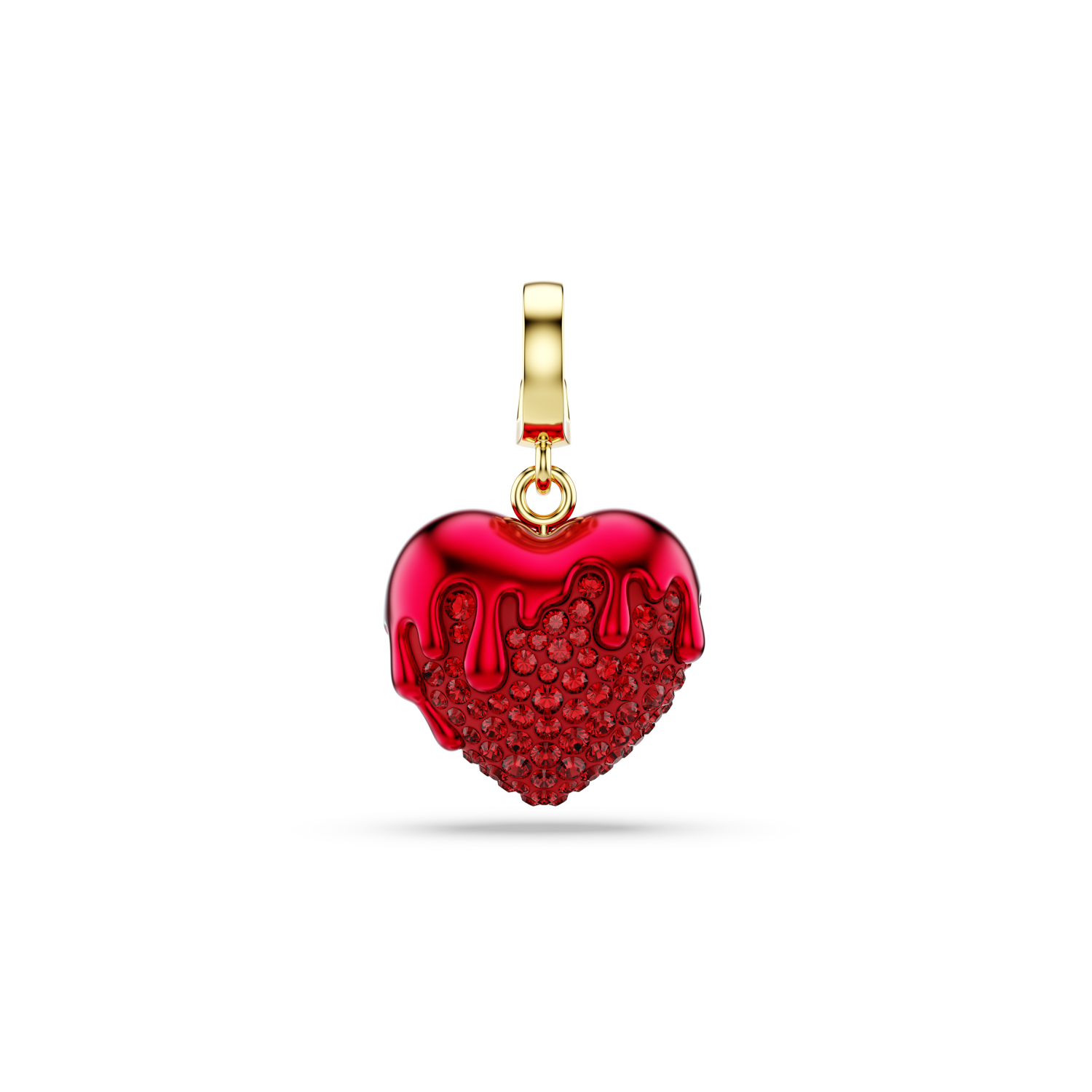 Swarovski - Charm Idyllia, Taglio Round, Cuore, Rosso, Placcato color oro Ref. 5742994 - SWAROVSKI