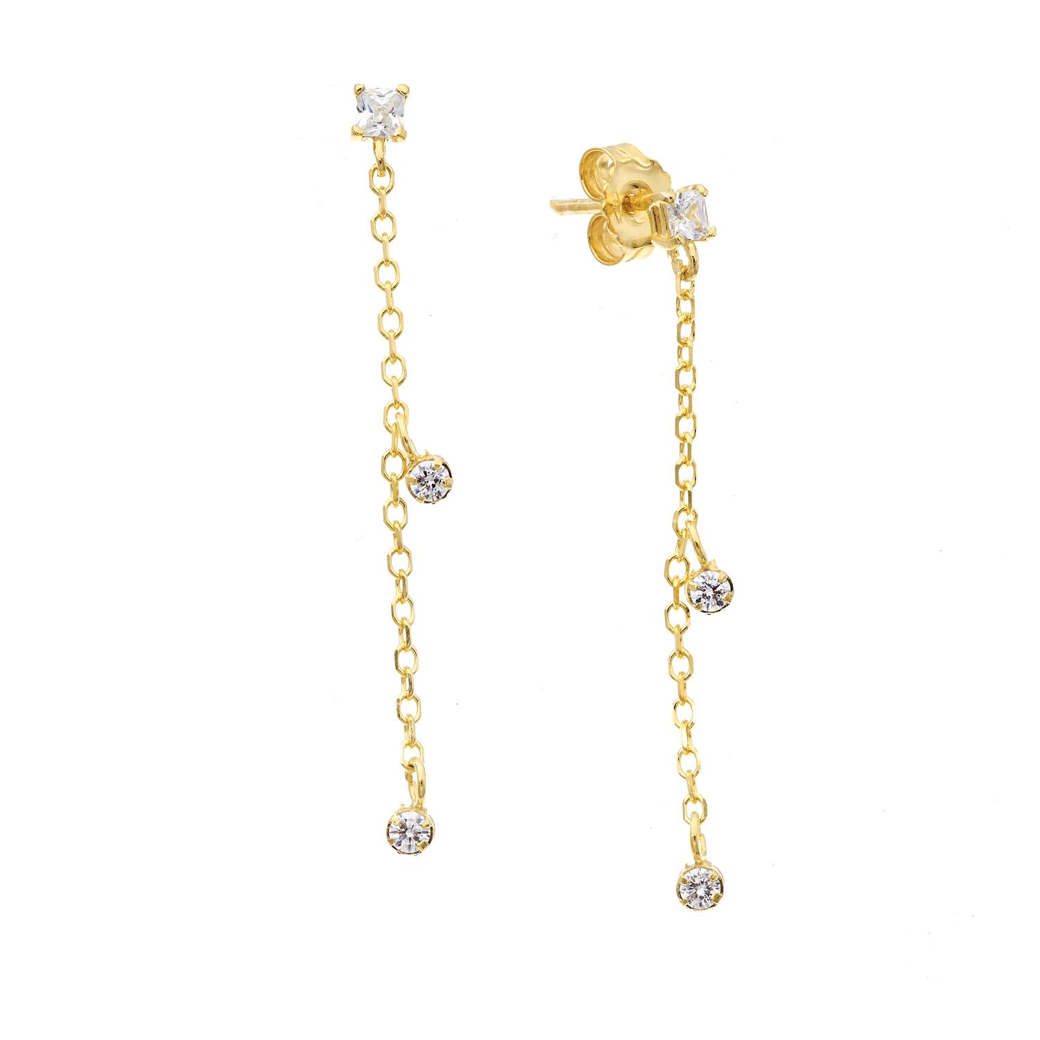 Orecchini in Oro Giallo e Zirconi Ref. 774592 - FACCO