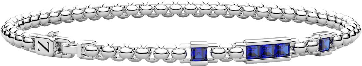 Bracciale Zancan da uomo in Argento e Spinelli blu Ref. ESB311-BL - ZANCAN