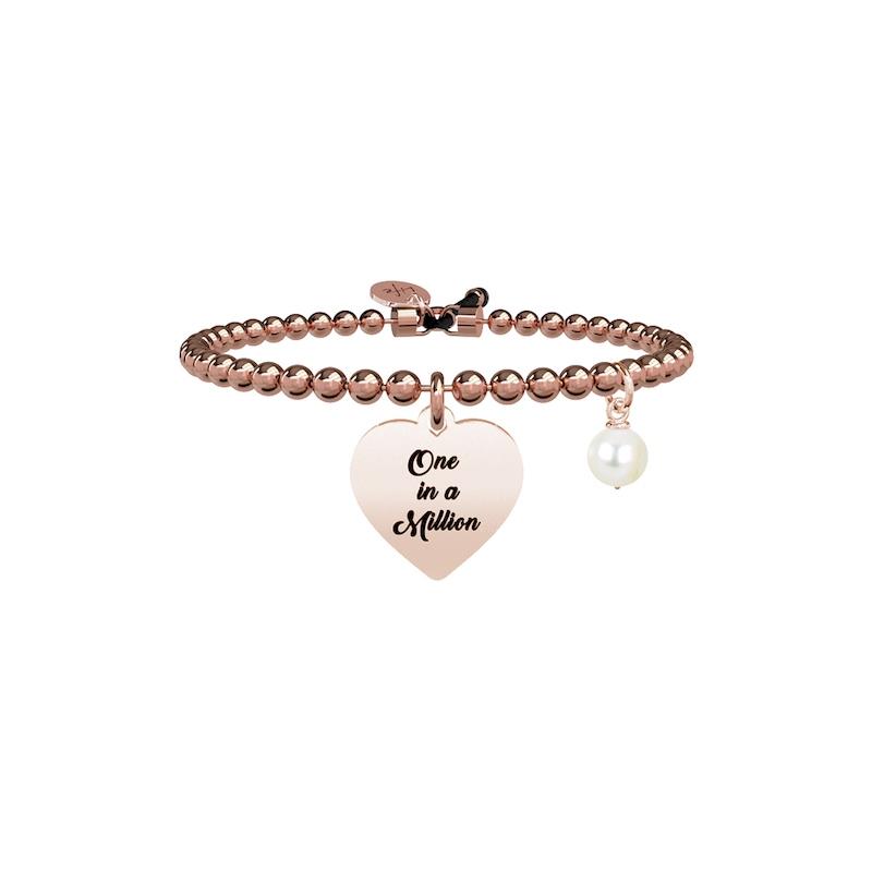 Gioielli Kidult - Bracciale perla coltivata e acciaio 316L Pvd Rose' Ref. 731429 - KIDULT