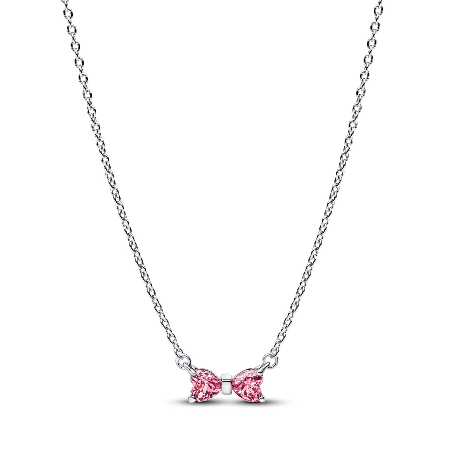 Pandora - Collana Fiocco Luminoso Rosa Ref. 394235C01-45 - PANDORA