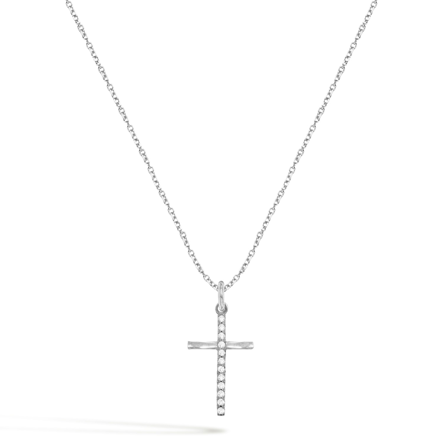 Collana Credo in Oro 9 Kt e Zirconi  Ref. C0346B9 - FACCO