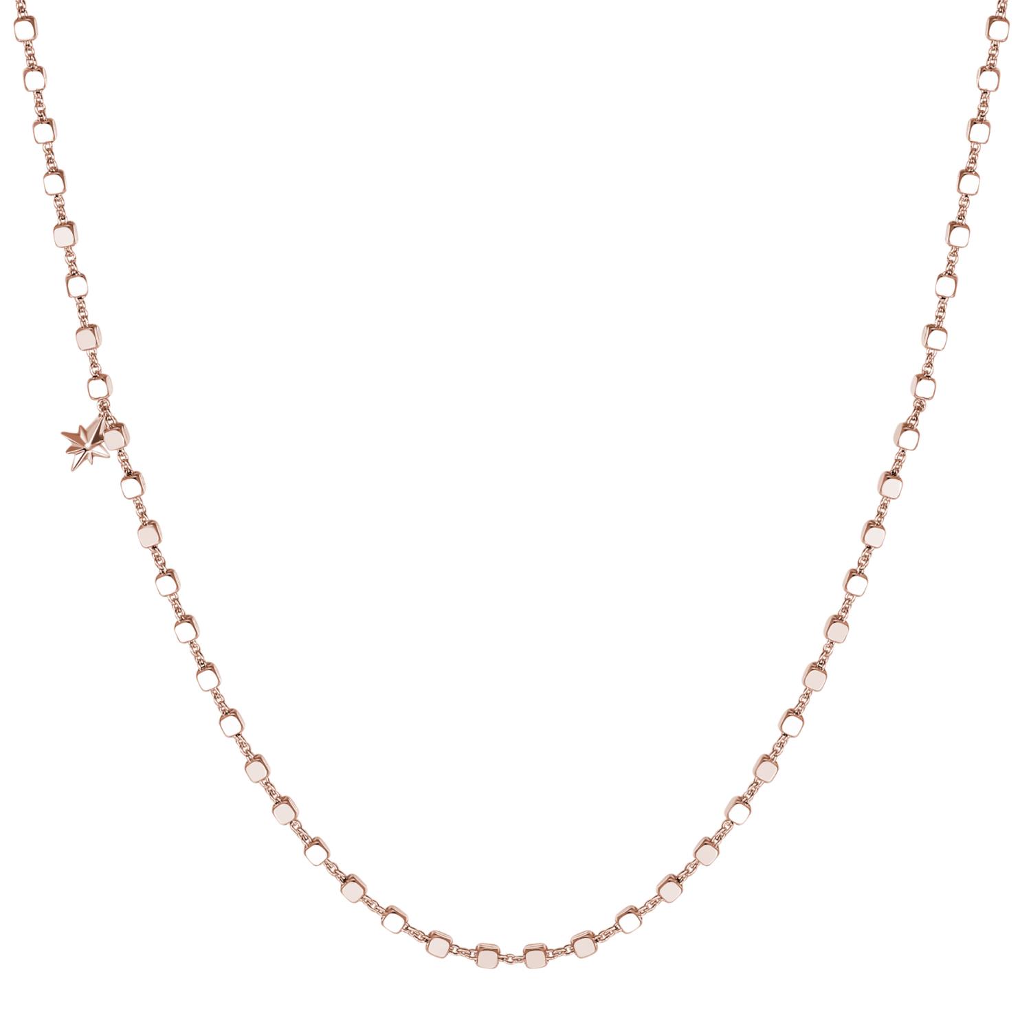 Rosato - Collana STORIE argento 925/1000 galvanica rosa con catena a cubetti Ref. RZC017 - ROSATO
