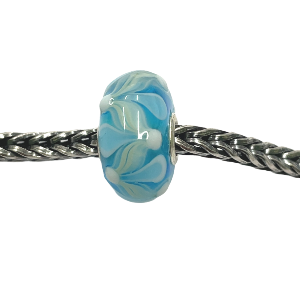 Trollbeads Unico in Vetro - OOAK Original Trollbeads mongolfiere celeste Ref. UNICO-B5-5 - TROLLBEADS